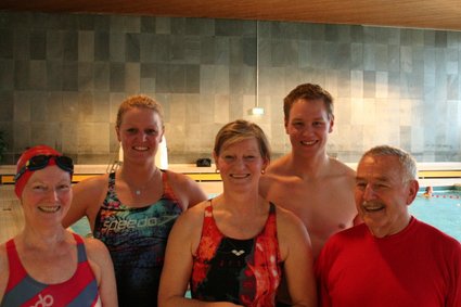 Erika Michler, Nina, Birgit und Tobias Heinig, und Peter Nussbaumer