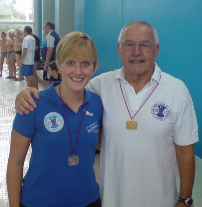 Die Erfolgreichste und der lteste: Tina Matt und Peter Nussbaumer vom Schwimm-Club Villingen wurden baden-wrttembergische Masters-Meister in Bad Cannstatt