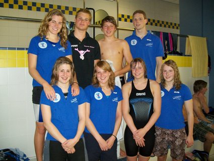Bei den baden-wrttembergischen Meisterschaften in Heidelberg gingen (stehend von links) Patricia Scheller, Marius Wagner, Nils Noeske und Jonas Steiert, vordere Reihe: Andrea Rosenstiel, Anna Miller, Melina Lttich und Linda Mauch