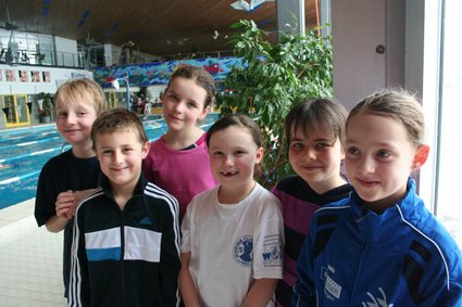 Haben sich bereits als zweitbestes badisches DMSJ-Team herausgestellt: Jonas Lietzau, Marco Tauser, Alyssa Soler-Gil, Maike Wagner, Nathalie Brunner und Louisa Brugger (von links) vom Schwimm-Club Villingen